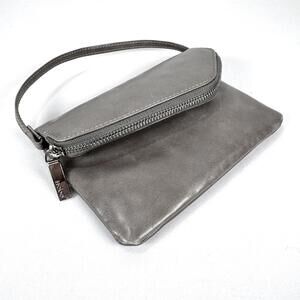 Hobo International Daria Grey Leather Clutch